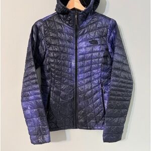 The North Face Thermoball Quilted Jacket Women's Size XS Purple Galaxy Print